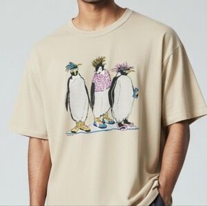 Vintage Trans Global Funky Penguins Tee